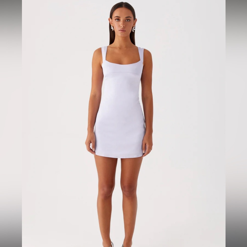 NWT Peppermayo Odette Satin Lilac Mini Dress size 4 Special Occassion